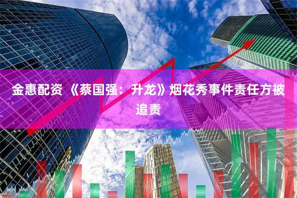 金惠配资 《蔡国强：升龙》烟花秀事件责任方被追责