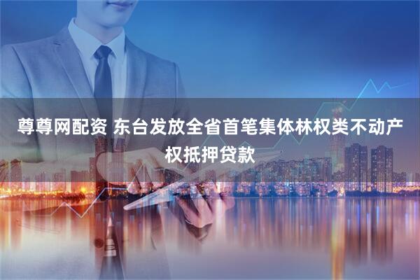 尊尊网配资 东台发放全省首笔集体林权类不动产权抵押贷款