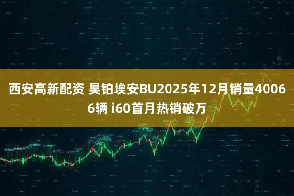 西安高新配资 昊铂埃安BU2025年12月销量40066辆 i60首月热销破万
